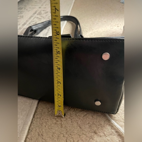 T.J.Maxx Black Shoulder Bag with Silver Buckles - Picture 7 of 11